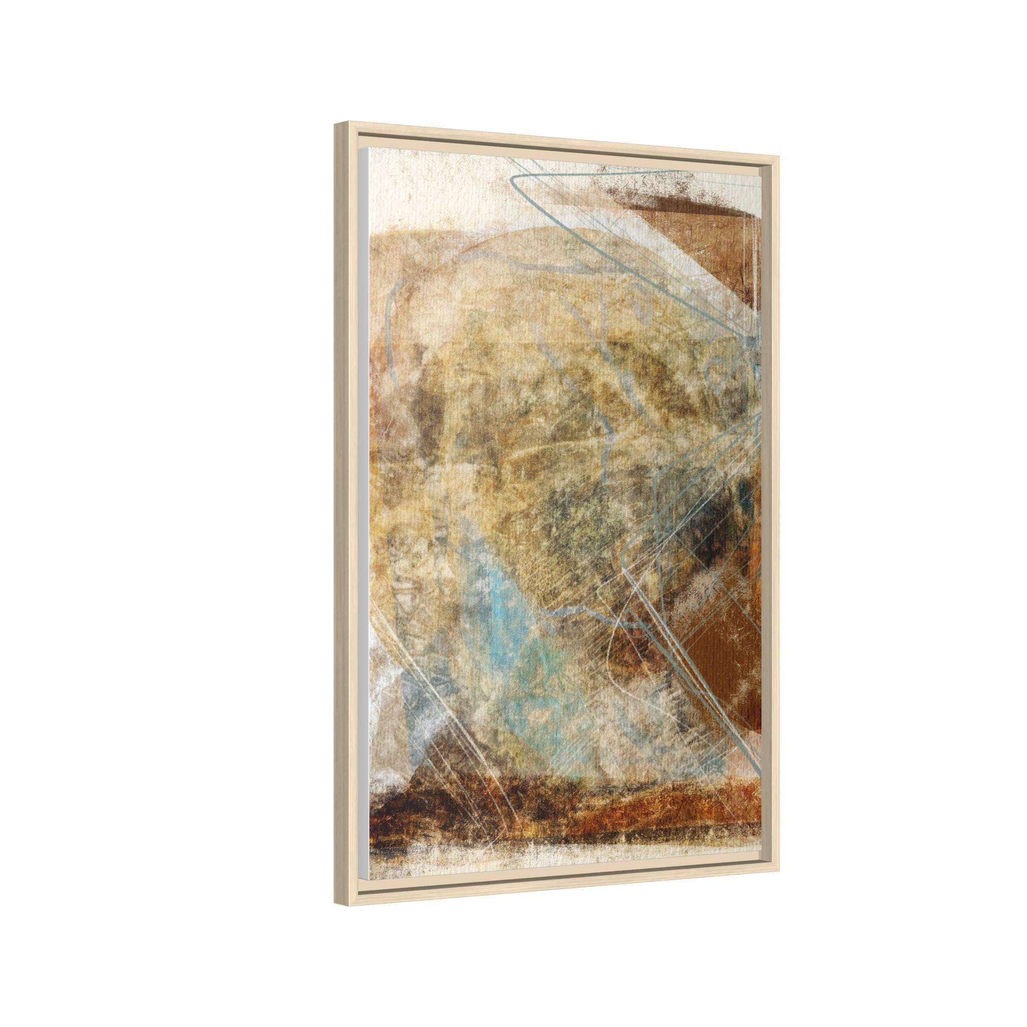 Quiet Form I | Framed Matte Canvas Print | Abstract Earth Tones | 16x20, 20x30