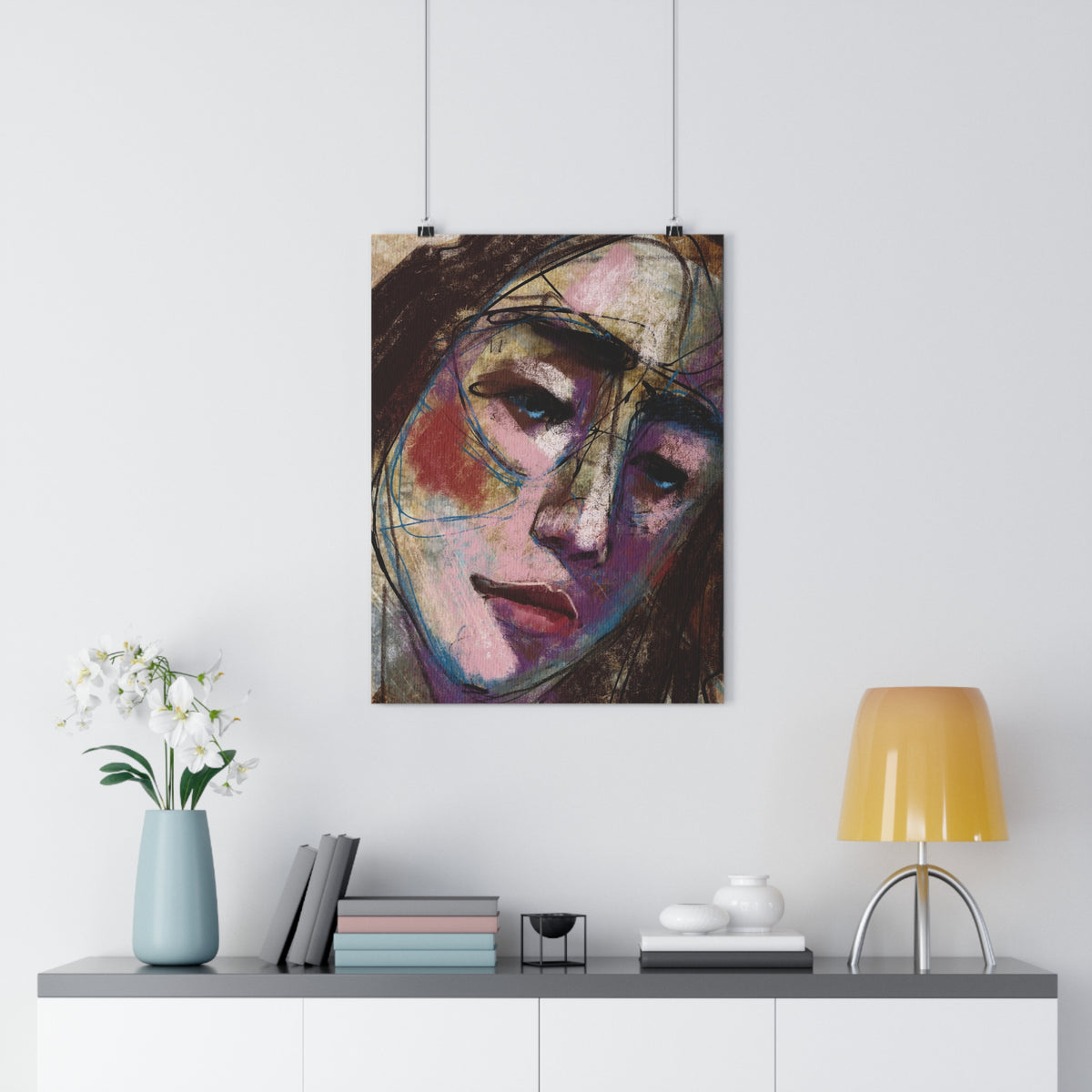 Sarah | Moody Abstract Giclée Art Print | Unframed | 18x24