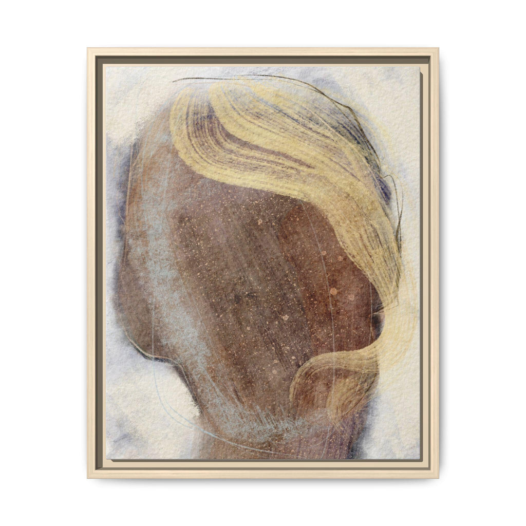 Hazy Dream I | Framed Matte Canvas Print | Abstract Portrait, Warm Tones | 16x20, 20x30