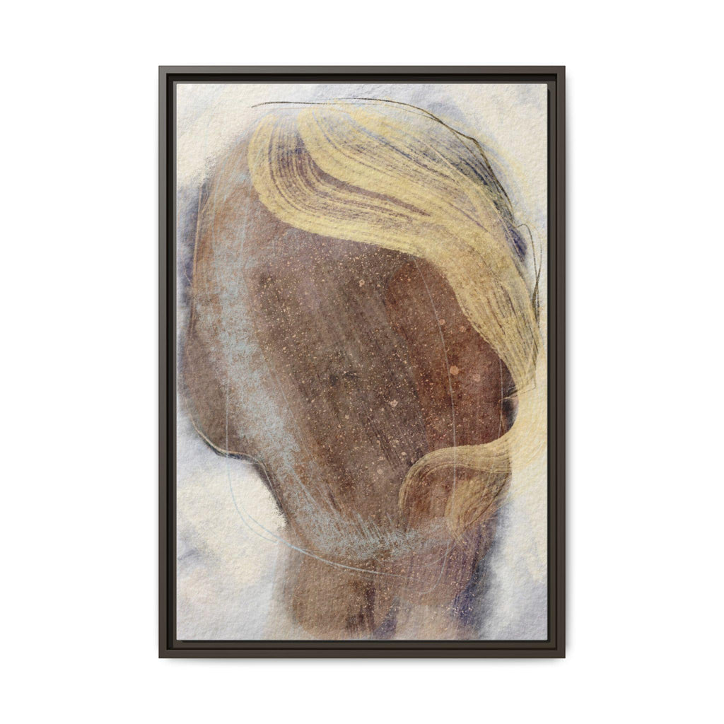Hazy Dream I | Framed Matte Canvas Print | Abstract Portrait, Warm Tones | 16x20, 20x30