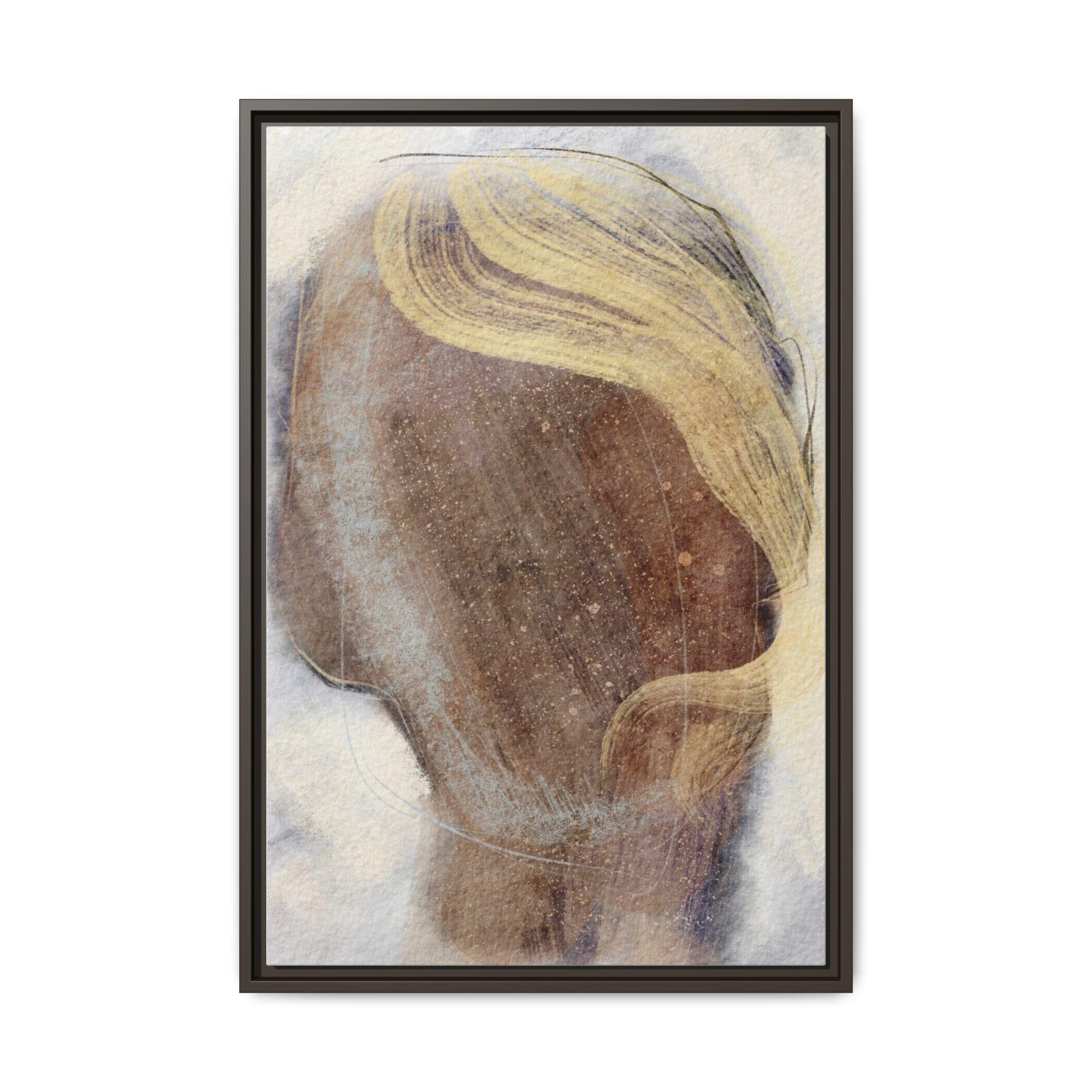 Hazy Dream I | Framed Matte Canvas Print | Abstract Portrait, Warm Tones | 16x20, 20x30
