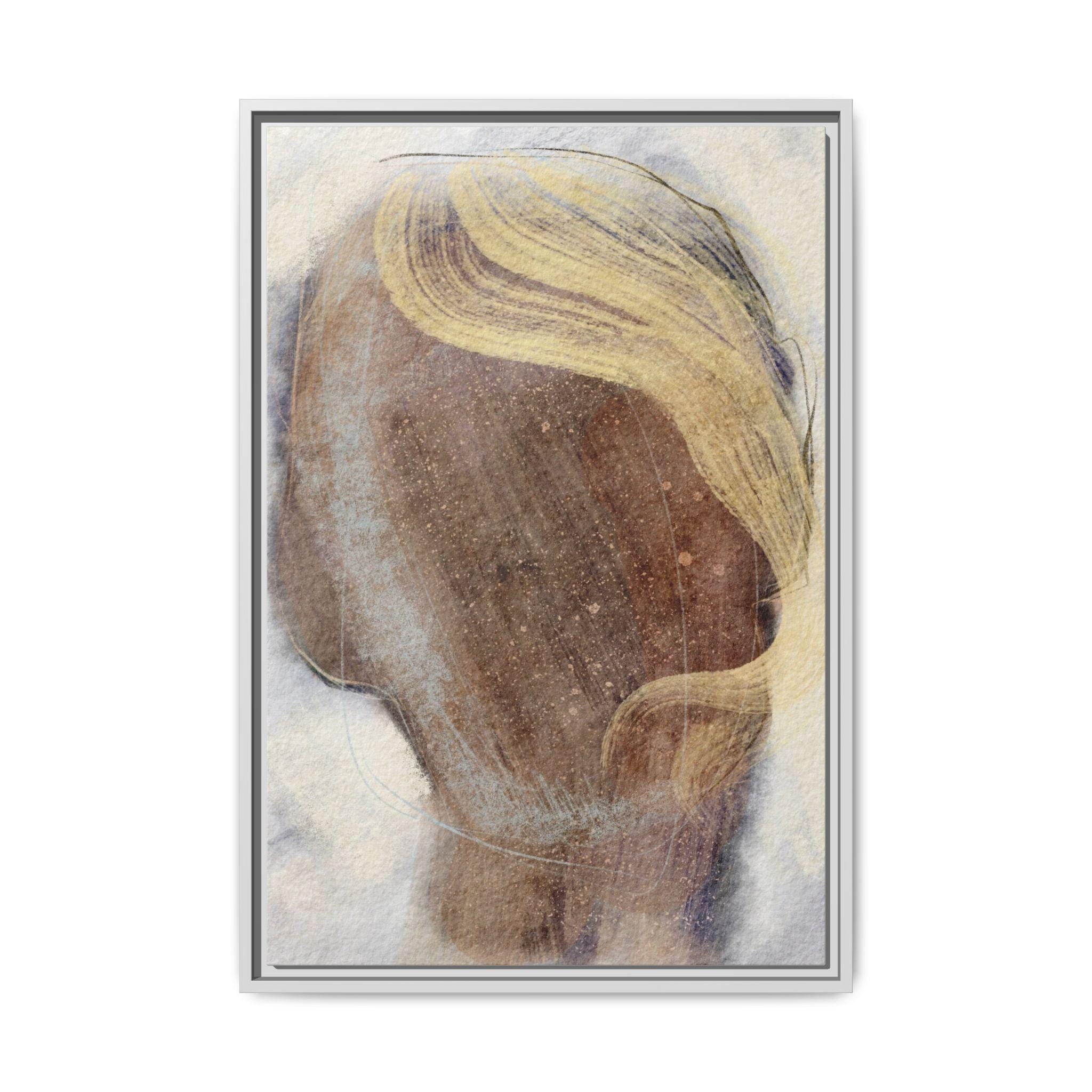 Hazy Dream I | Framed Matte Canvas Print | Abstract Portrait, Warm Tones | 16x20, 20x30