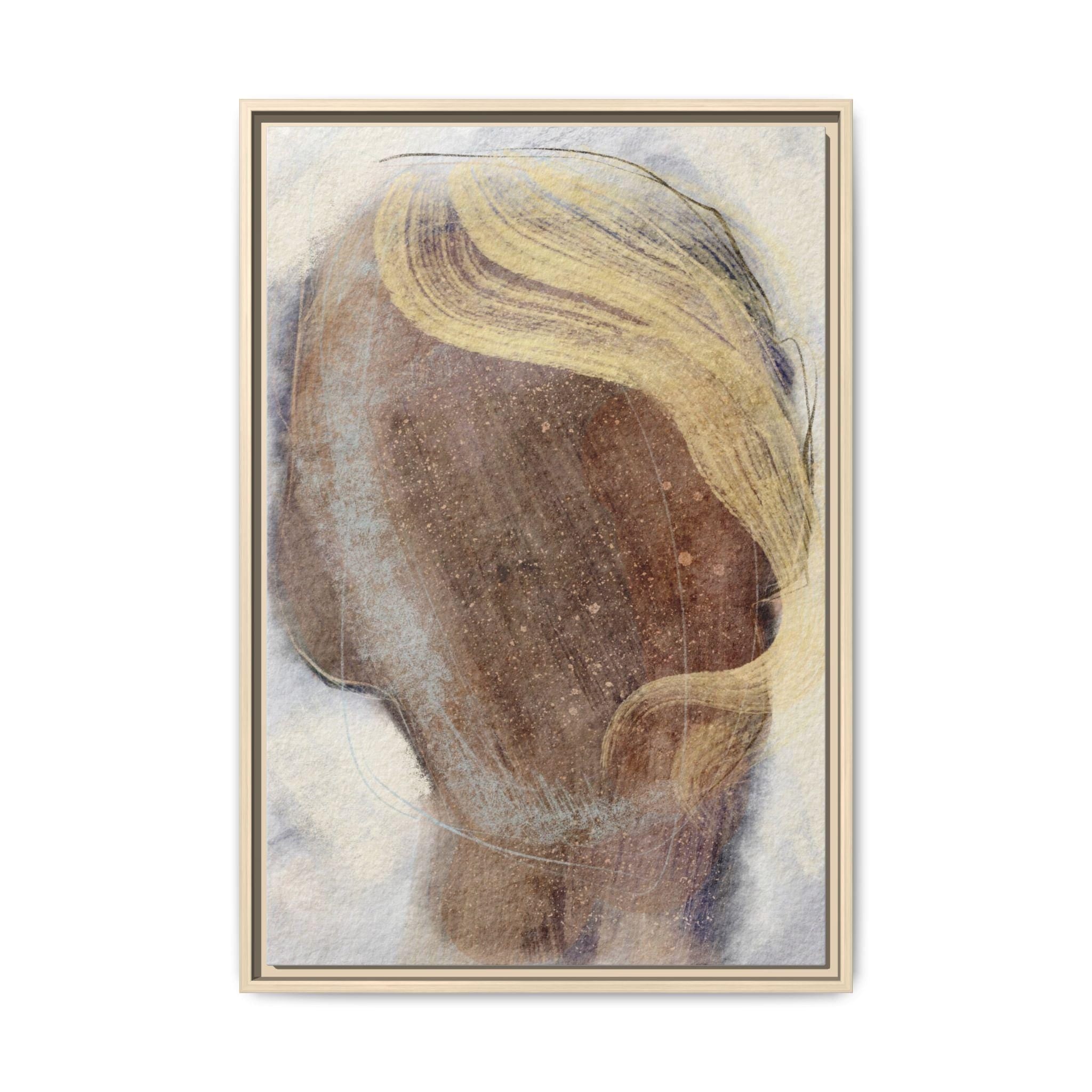 Hazy Dream I | Framed Matte Canvas Print | Abstract Portrait, Warm Tones | 16x20, 20x30