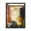 Threshold I | Framed Abstract Canvas Print | Rust, Ochre & Teal | 18x24