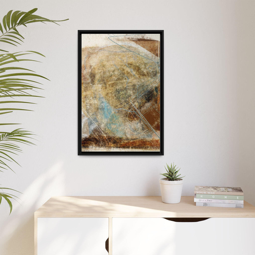 Quiet Form I | Framed Matte Canvas Print | Abstract Earth Tones | 16x20, 20x30