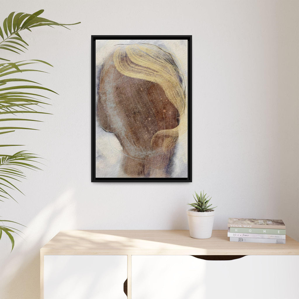 Hazy Dream I | Framed Matte Canvas Print | Abstract Portrait, Warm Tones | 16x20, 20x30