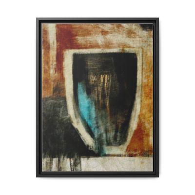 Abstract art piece with a black frame on a white background by spektralmuse
