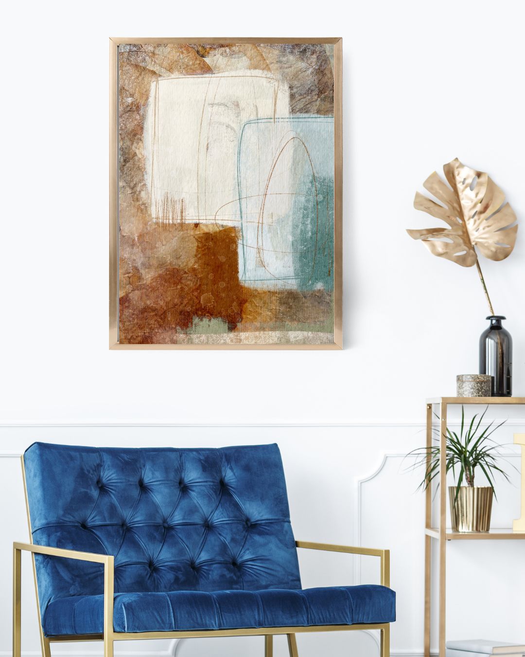 Breeze I | Framed Giclée Fine Art Print | Natural Frame, Coastal Tones | 20x30