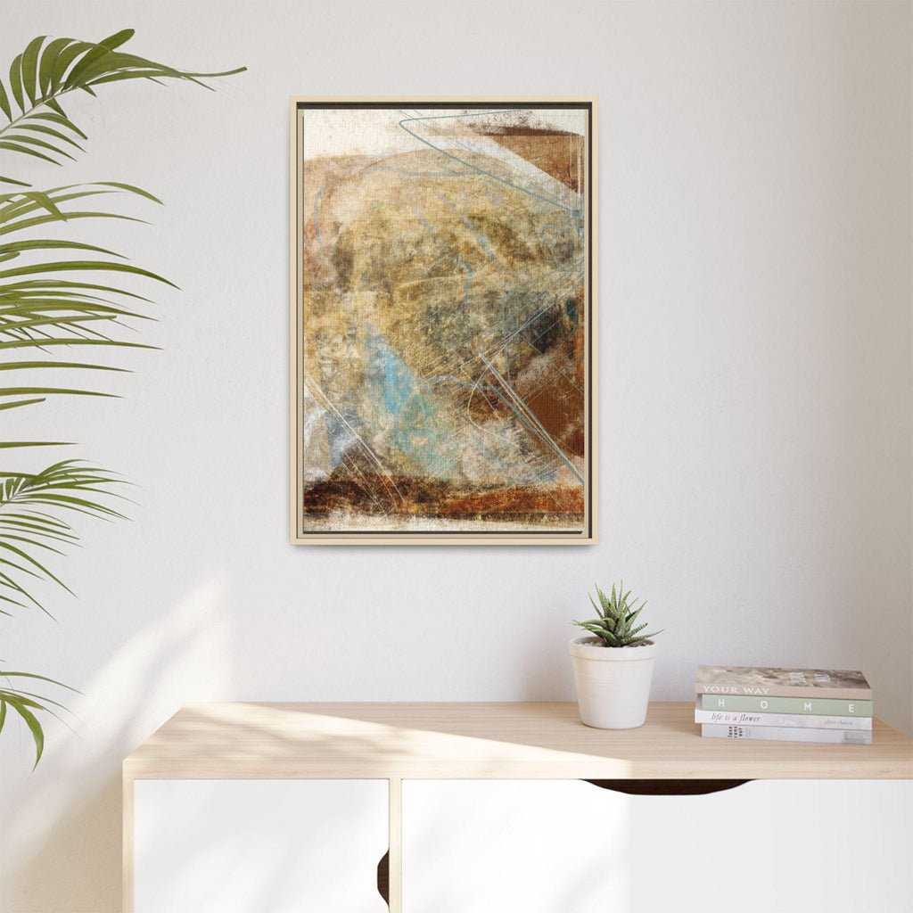 Quiet Form I | Framed Matte Canvas Print | Abstract Earth Tones | 16x20, 20x30