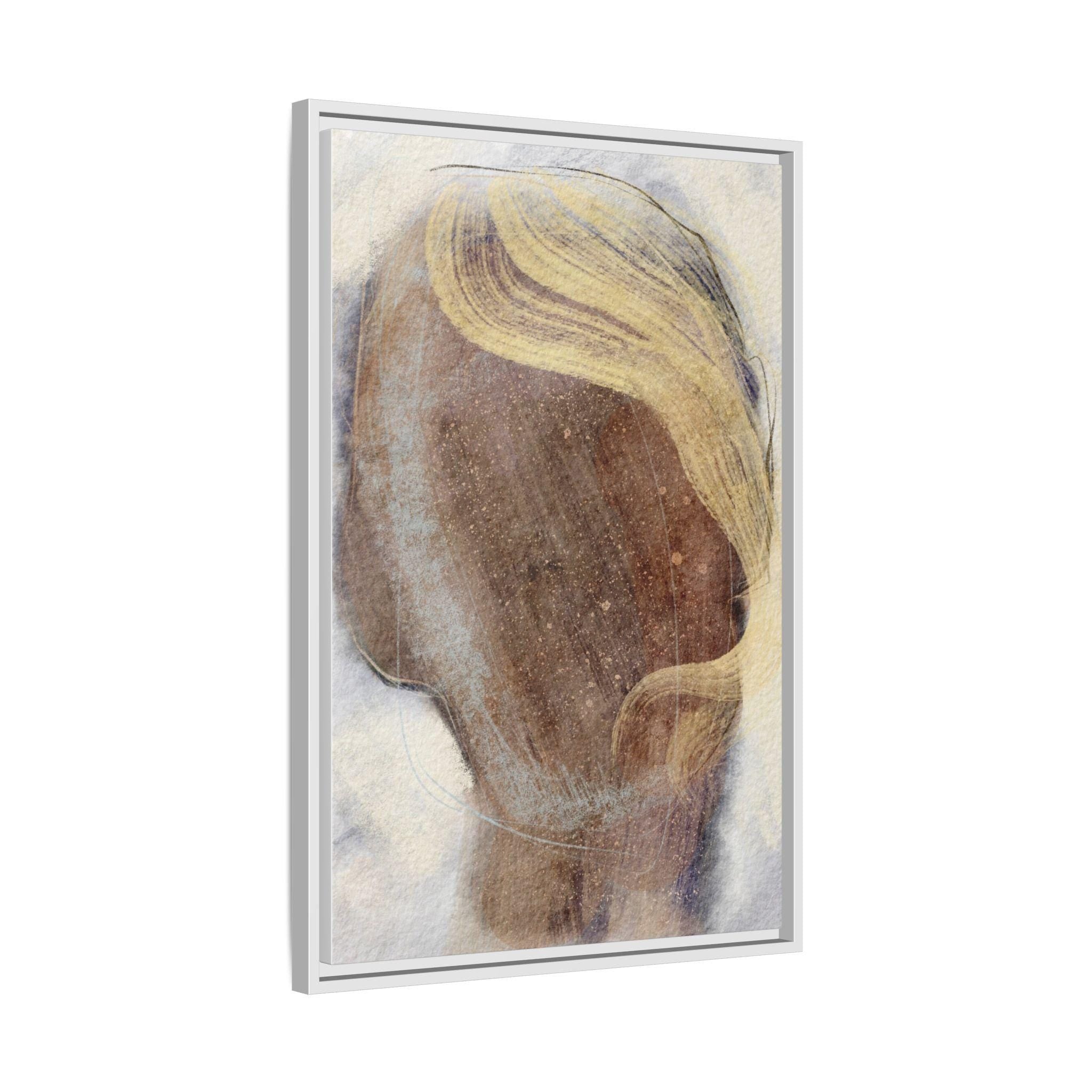 Hazy Dream I | Framed Matte Canvas Print | Abstract Portrait, Warm Tones | 16x20, 20x30
