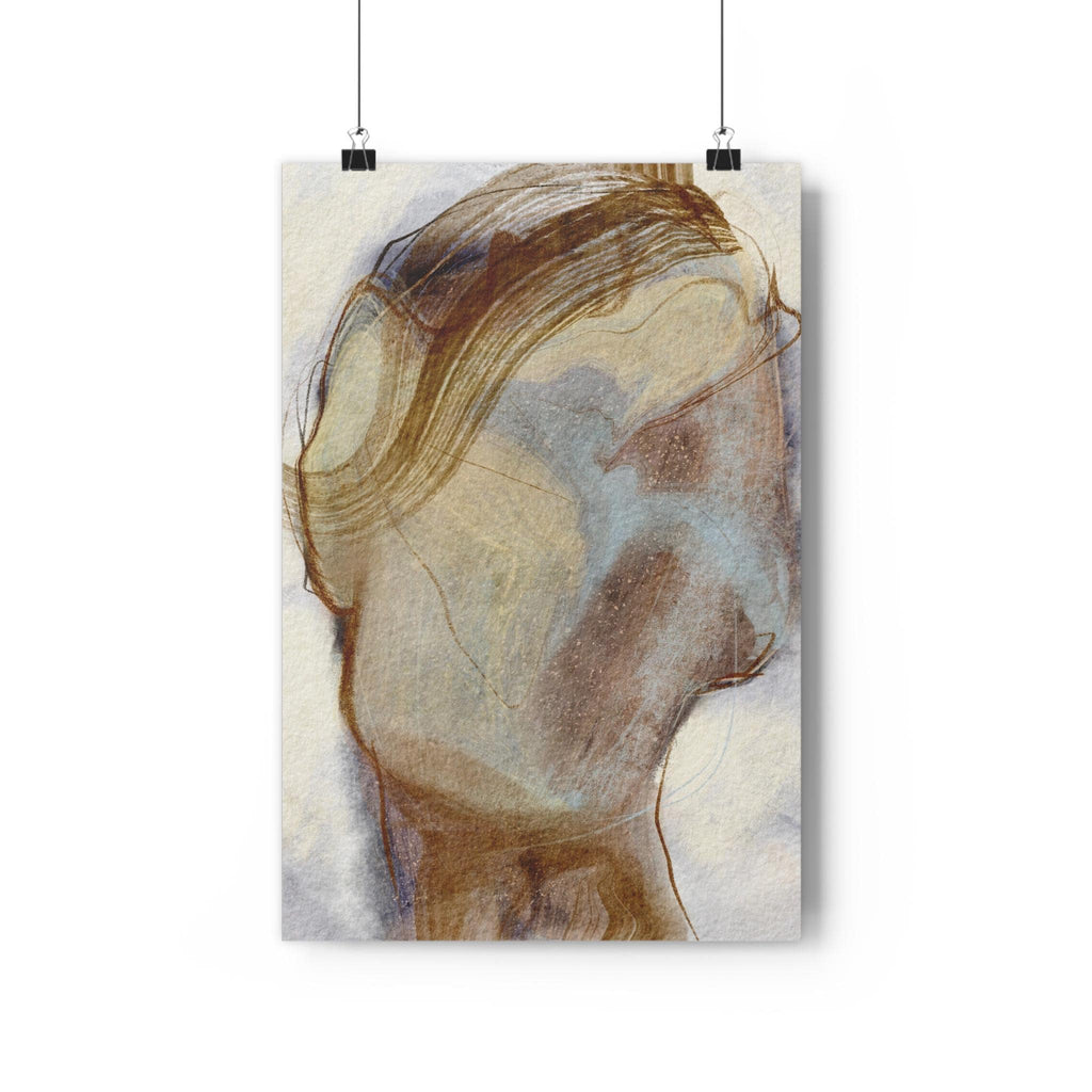 Hazy Dream II | Unframed Abstract Giclée Print | Earthy Tones, Figurative | 18x24, 20x30