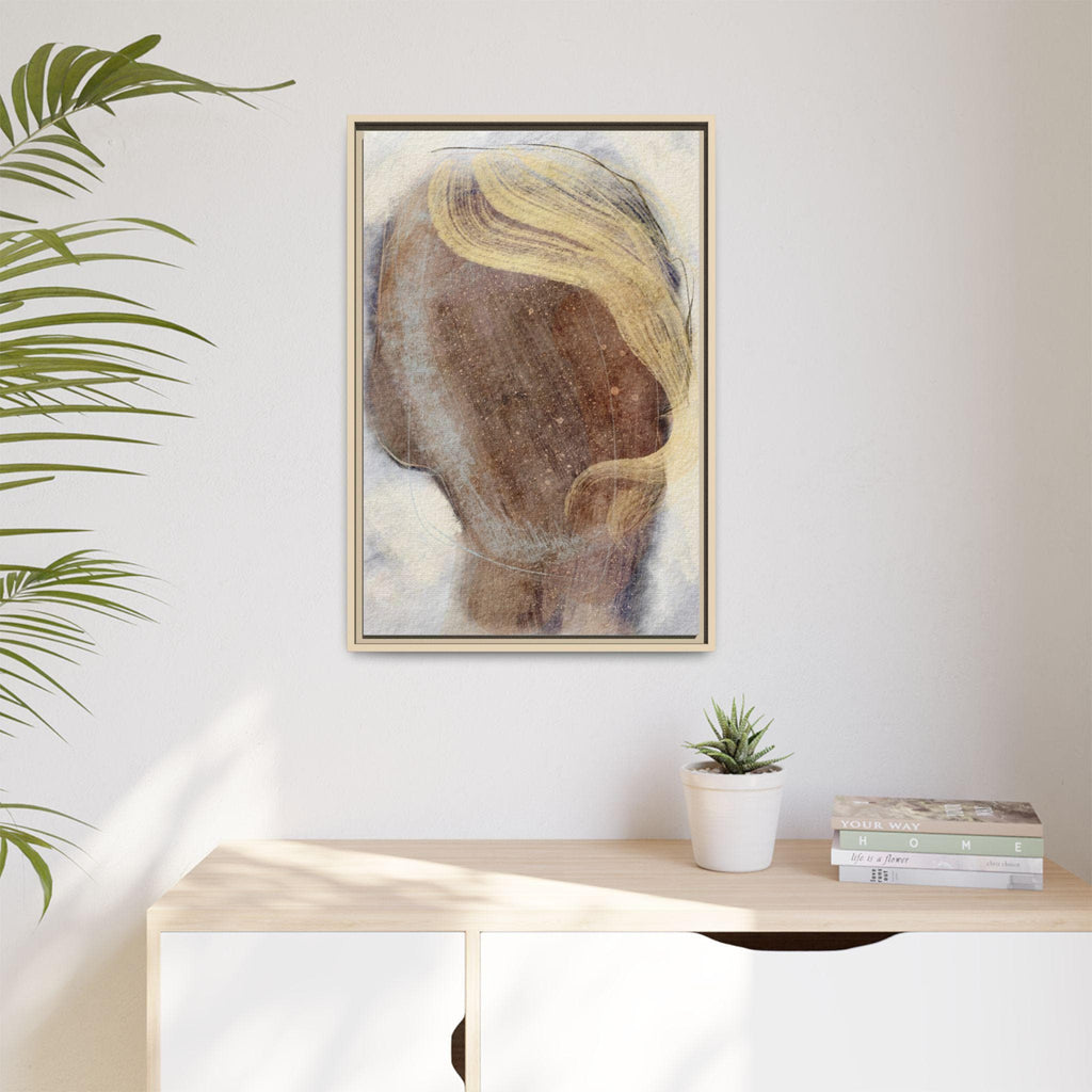 Hazy Dream I | Framed Matte Canvas Print | Abstract Portrait, Warm Tones | 16x20, 20x30