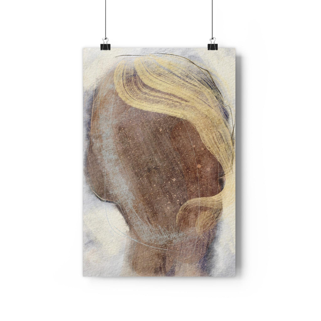 Hazy Dream I | Unframed Abstract Giclée Art Print | Female Silhouette, Earthy Tones | 18x24, 20x30