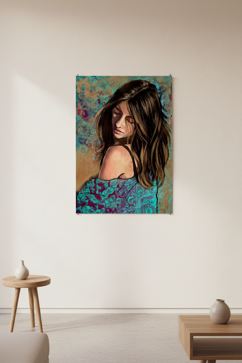 Hope — unframed giclée art print displayed edge-to-edge on wall in contemporary interior by SpektralMuse