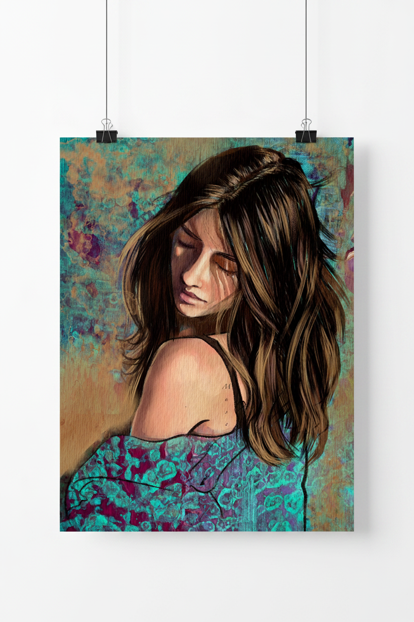 Hope | Introspective Modern Portrait Giclée Art Print | Unframed | 18x24 | SpektralMuse