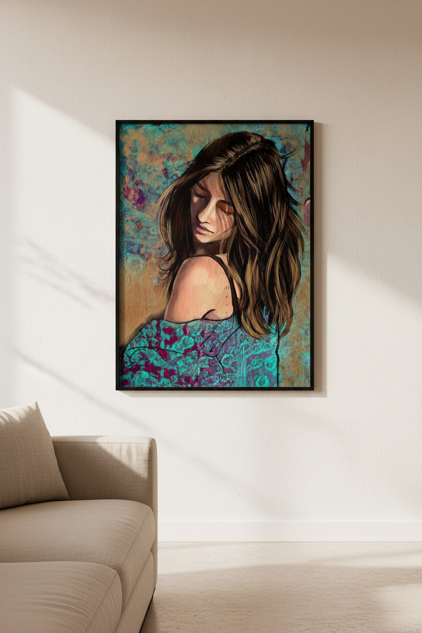 Hope — framed giclée art print on wall in contemporary interior by SpektralMuse