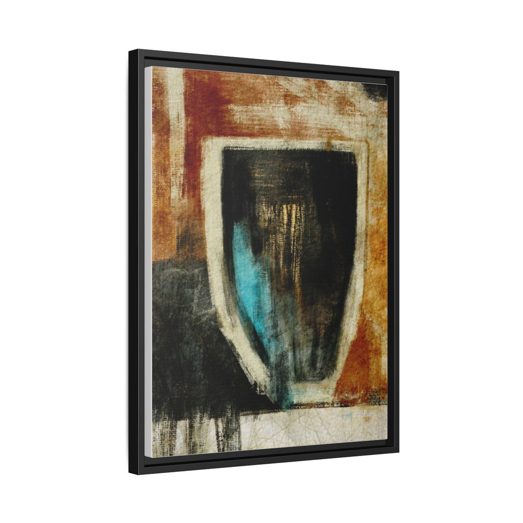 Side view-Abstract art print with a black frame on a white background by spekrtalmuse